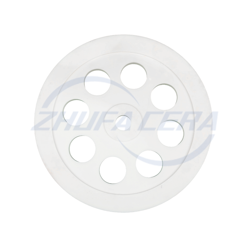 Disco perfurado de cerâmica de alumina